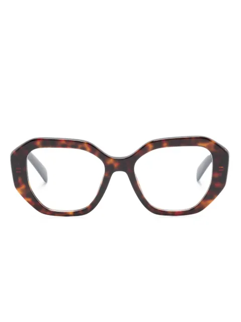 Prada Eyewear tortoiseshell geometric-frame glasses