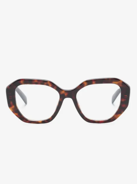 Prada Eyewear tortoiseshell geometric-frame glasses