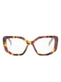 Prada Eyewear marbled square-frame glasses - Brown