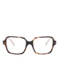 Prada Eyewear logo-print square-frame glasses - Pink