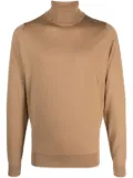 John Smedley fine-knit wool roll-neck jumper - Brown