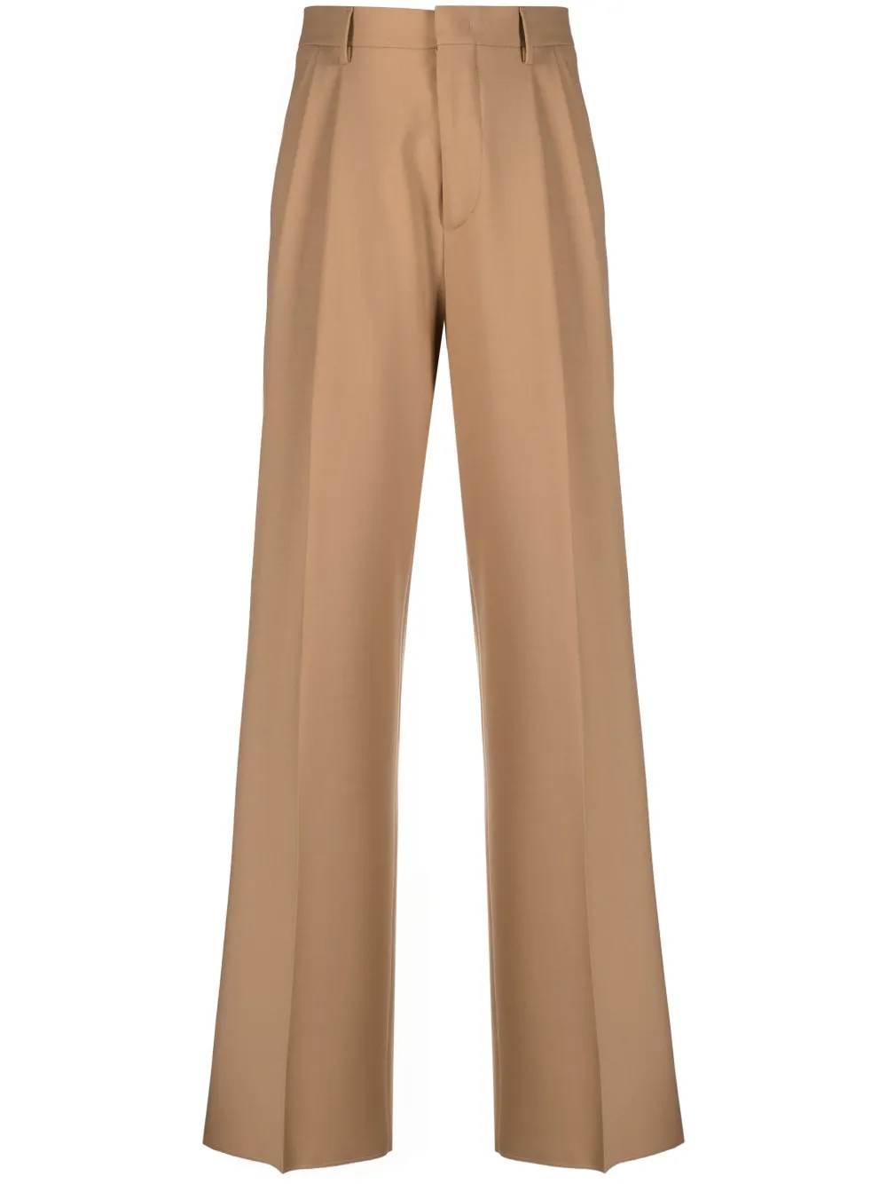 Tagliatore Pressed-crease Mid-rise Tailored Trousers In Brown