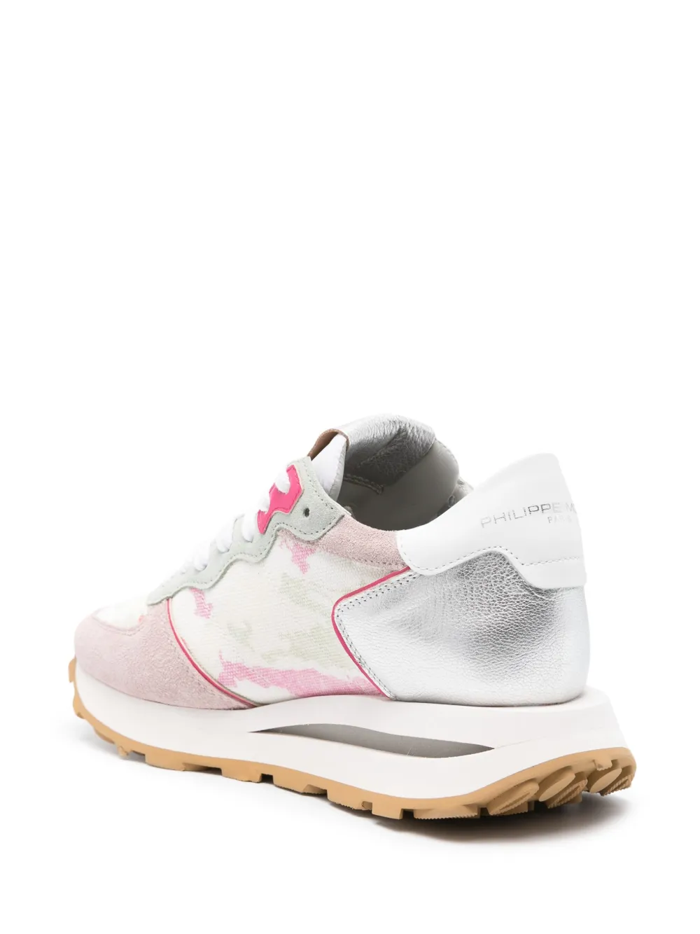 Shop Philippe Model Paris Tropez Haute Lace-up Sneakers In Pink