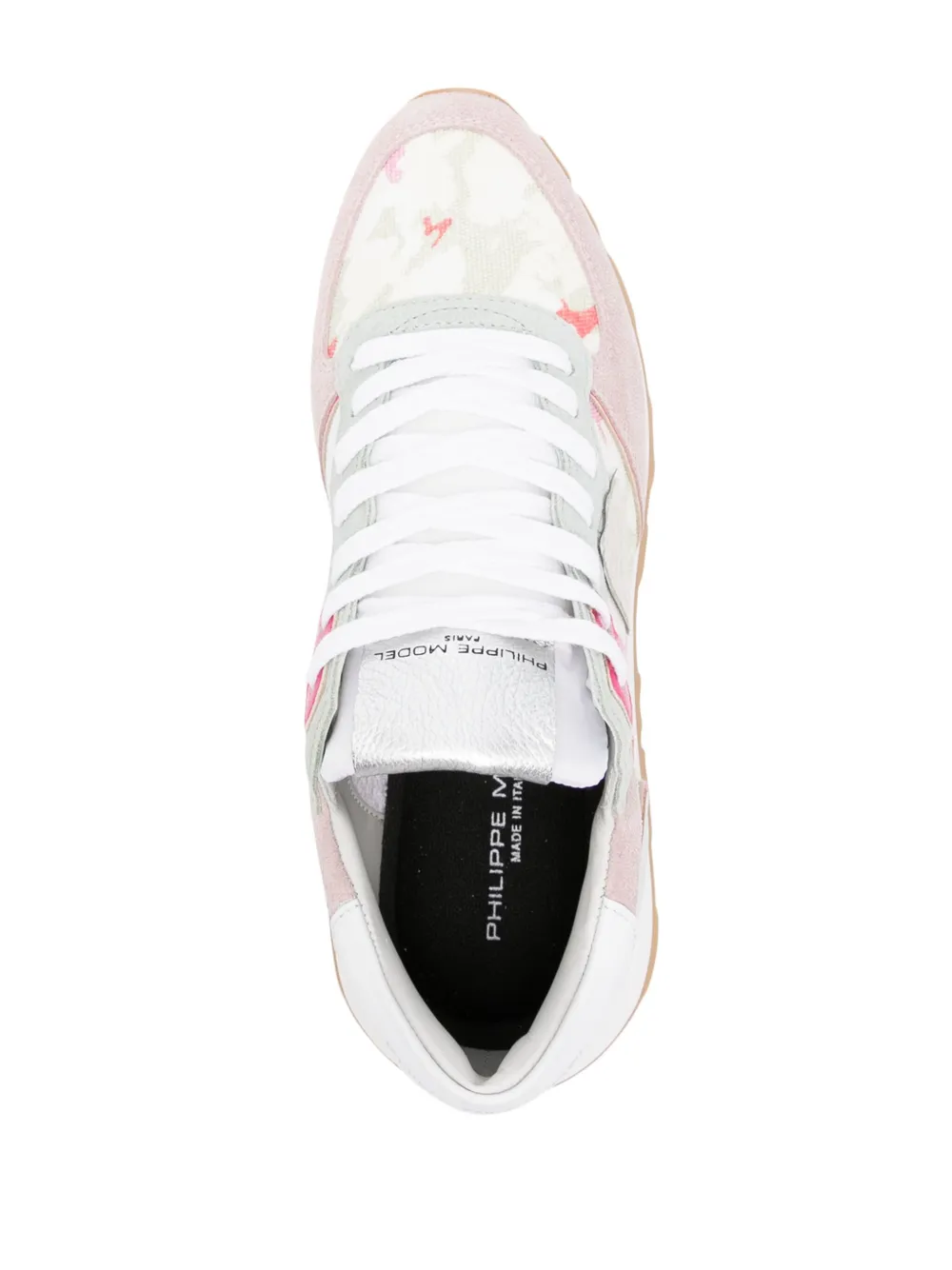 Shop Philippe Model Paris Tropez Haute Lace-up Sneakers In Pink