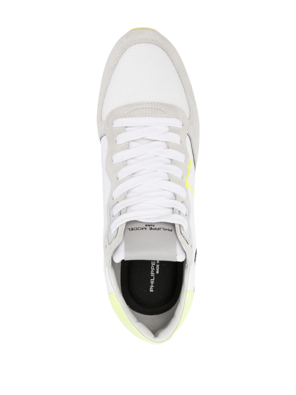 Shop Philippe Model Paris Logo-print Panelled Sneakers In White