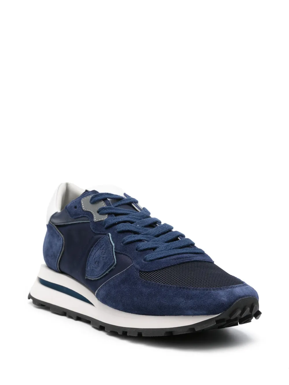 Philippe Model Tropez Sneakers In Technical Fabric And Suede Color Blue In Blue