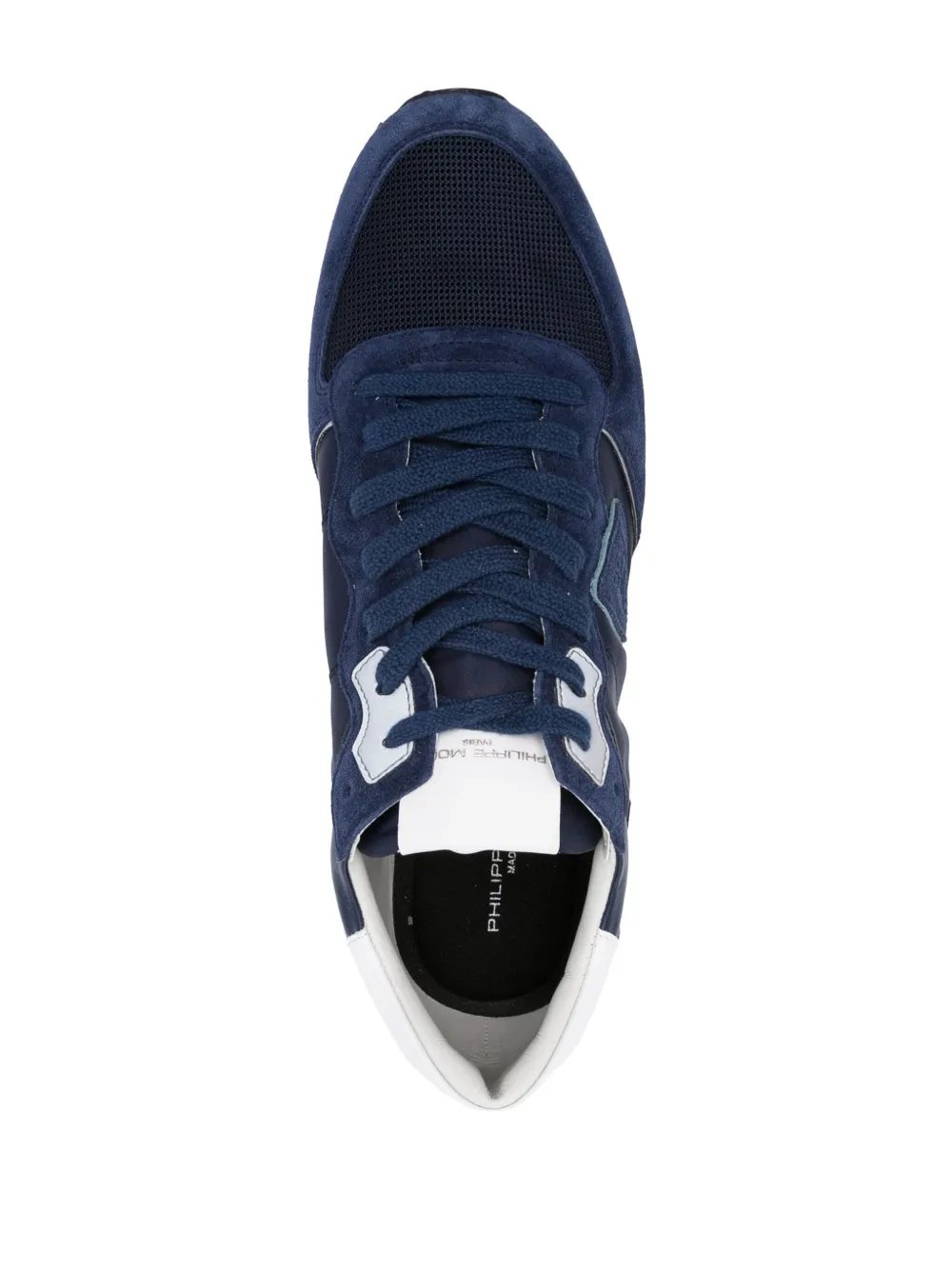 Philippe Model Tropez Sneakers In Technical Fabric And Suede Color Blue In Blue