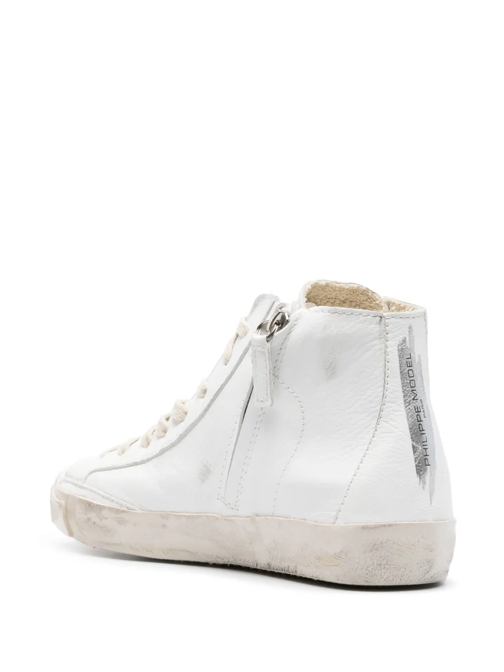 Shop Philippe Model Paris Paris Logo-patch Sneakers In White