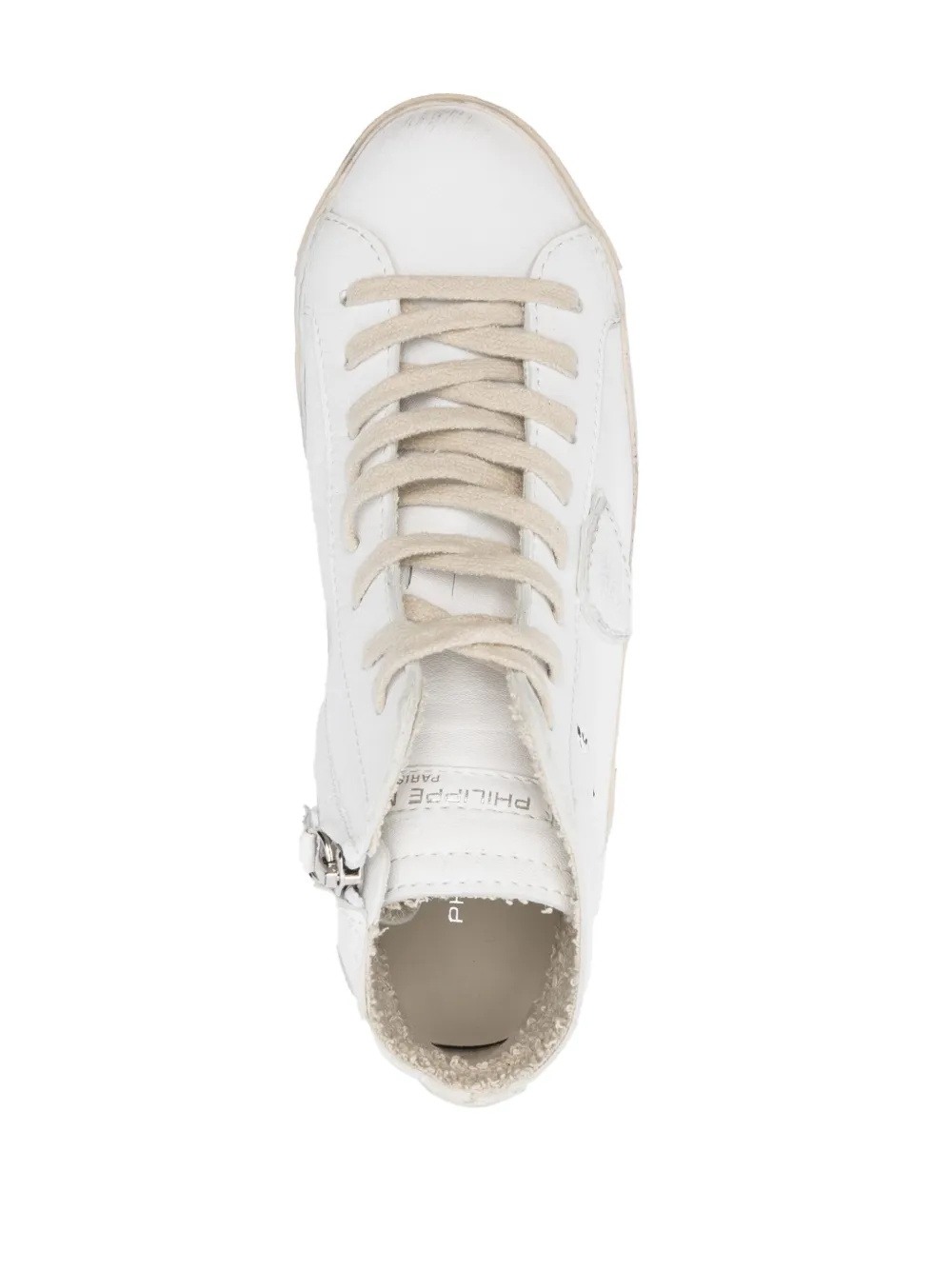 Shop Philippe Model Paris Paris Logo-patch Sneakers In White