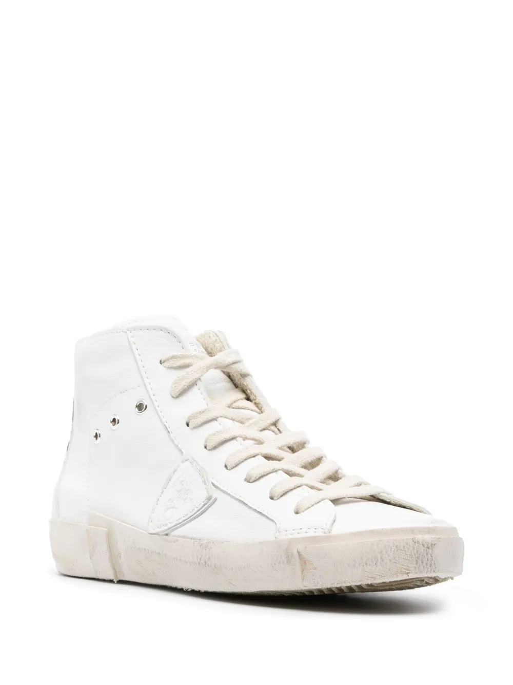 Shop Philippe Model Paris Paris Logo-patch Sneakers In White