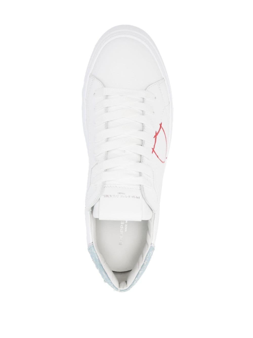 Shop Philippe Model Paris Paris Lace-up Leather Sneakers In White