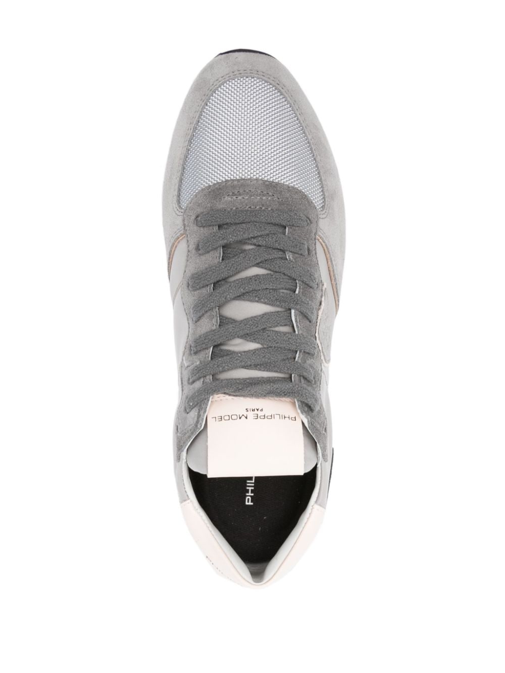 Shop Philippe Model Paris Trpx Panelled Sneakers In Grey