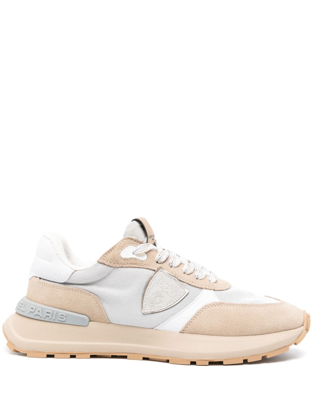 Philippe Model Paris Logo-patch Panelled Trainers In Neutrals