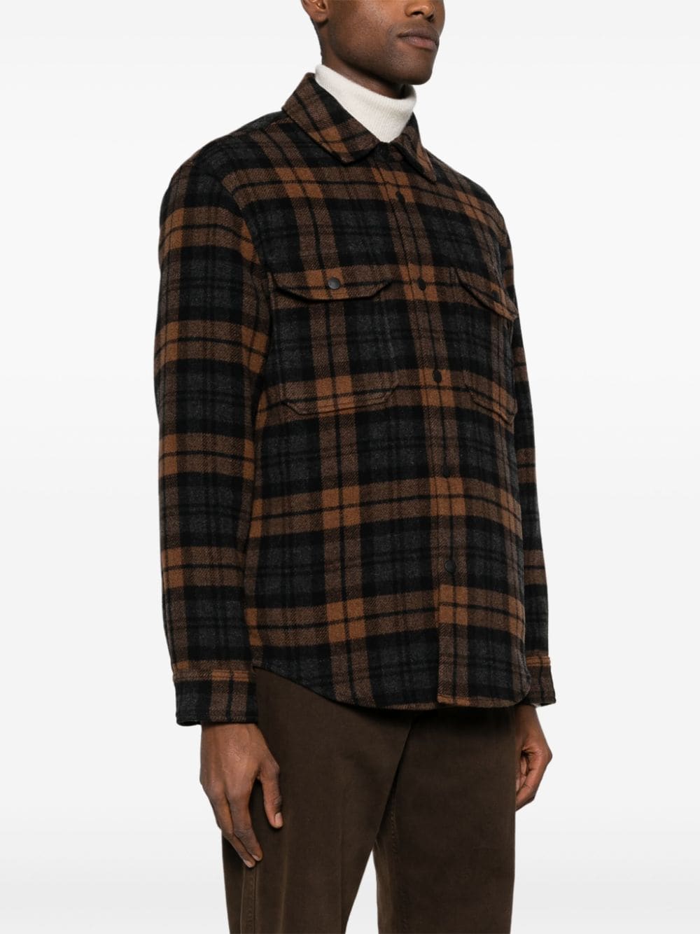Woolrich Geruit overhemd Bruin