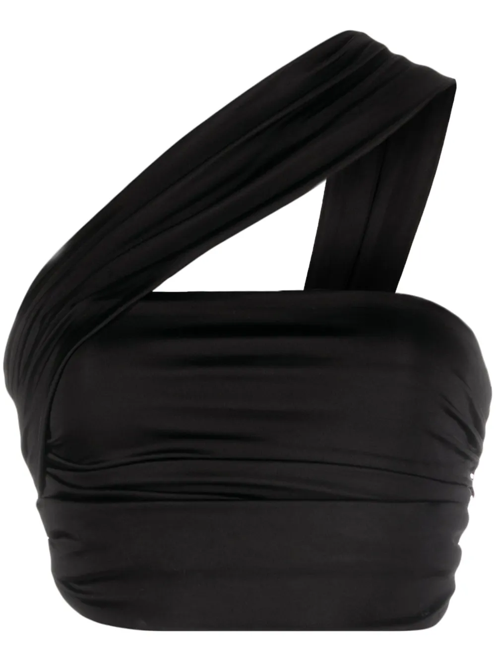 Marine Serre Black Bandeau Cropped Top In Black