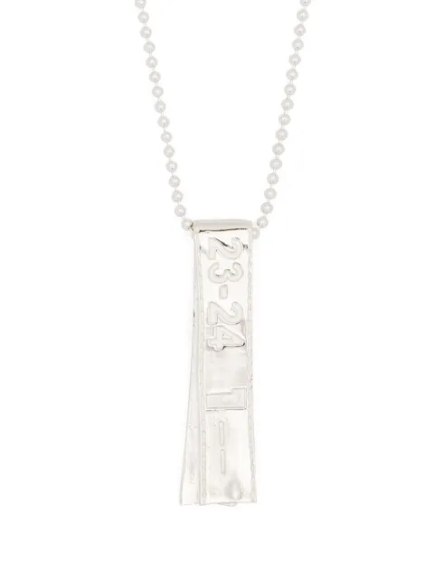 Maison MIHARA YASUHIRO embossed pendant ball chain necklace