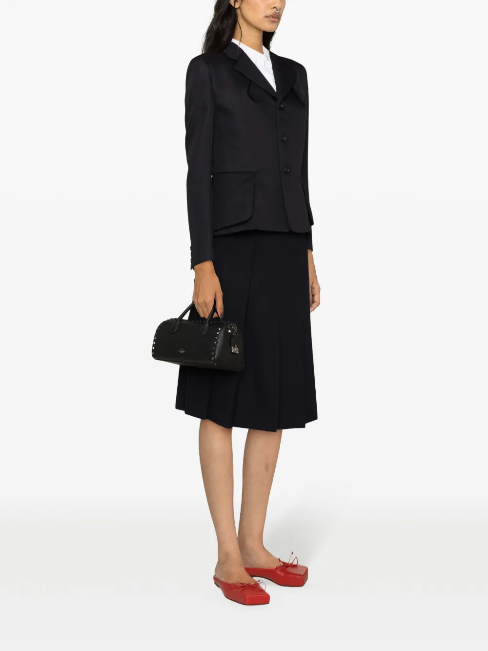 COMME DES GARÇONS SINGLE-BREASTED TEXTURED BLAZER