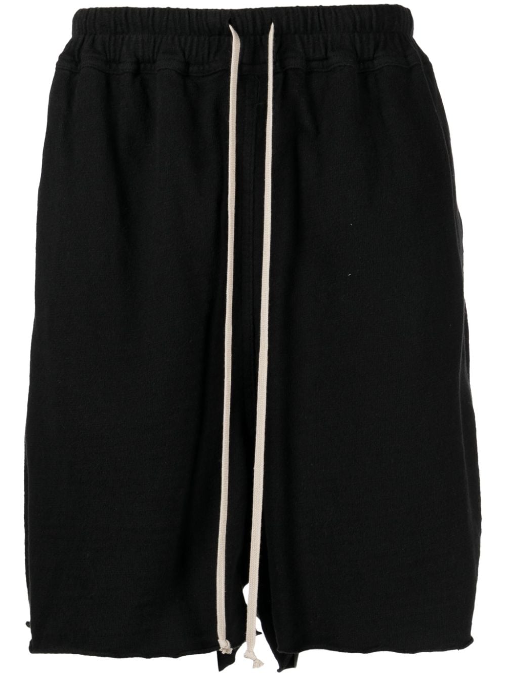 Rick Owens drop-crotch cotton shorts Zwart