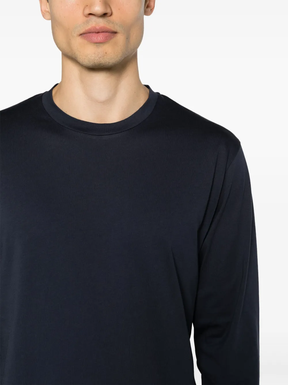 Sunspel T-shirt met ronde hals Blauw