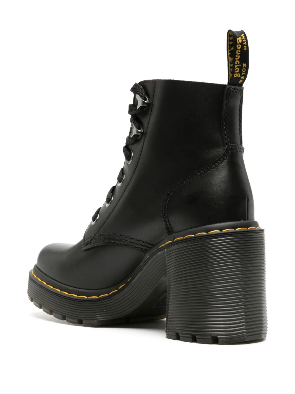 Dr. Martens Jessi leren veterlaarzen Zwart