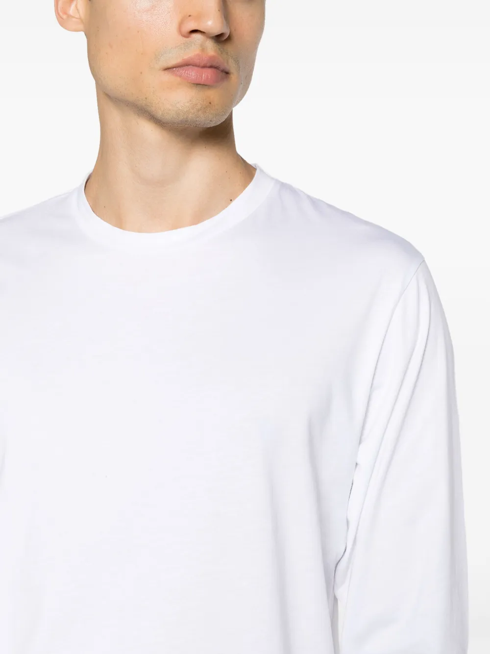 Sunspel T-shirt met ronde hals Wit