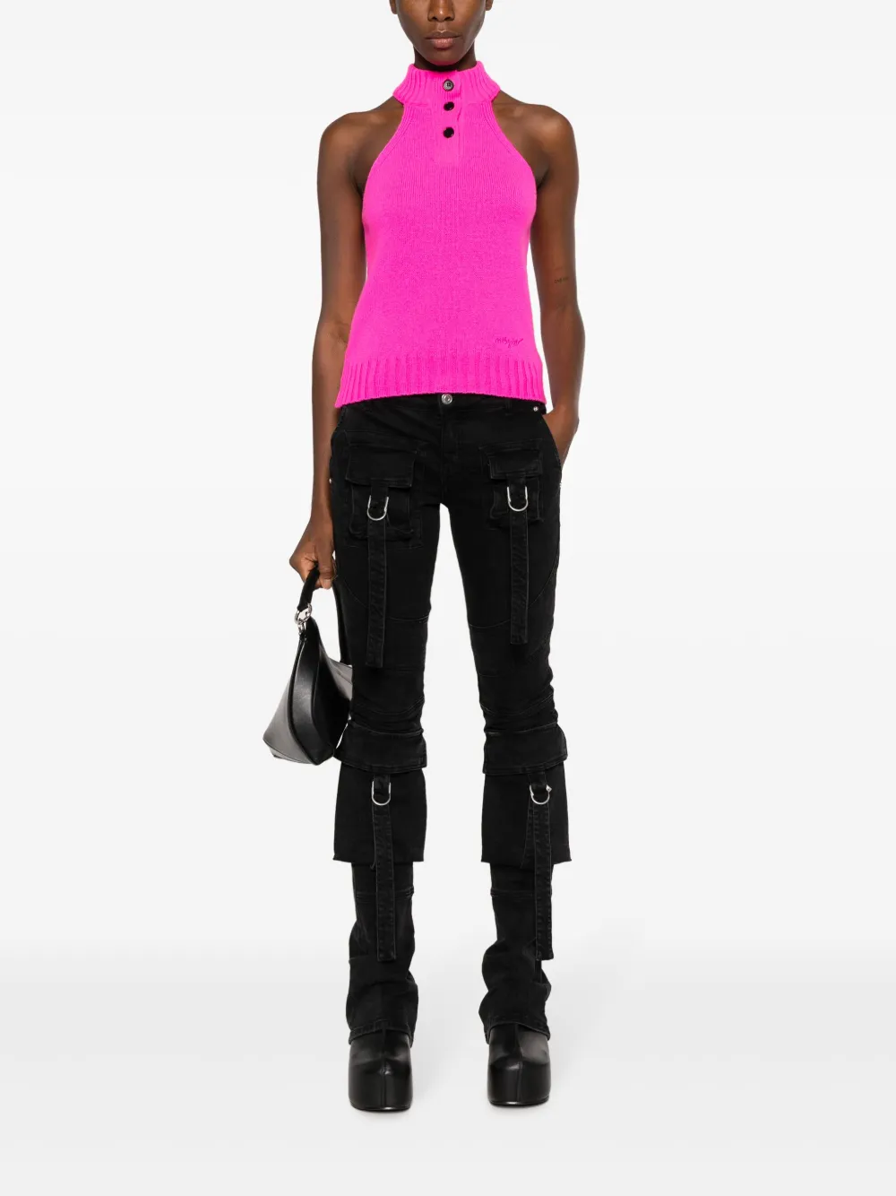 MSGM fine-knit sleeveless tank top - Roze
