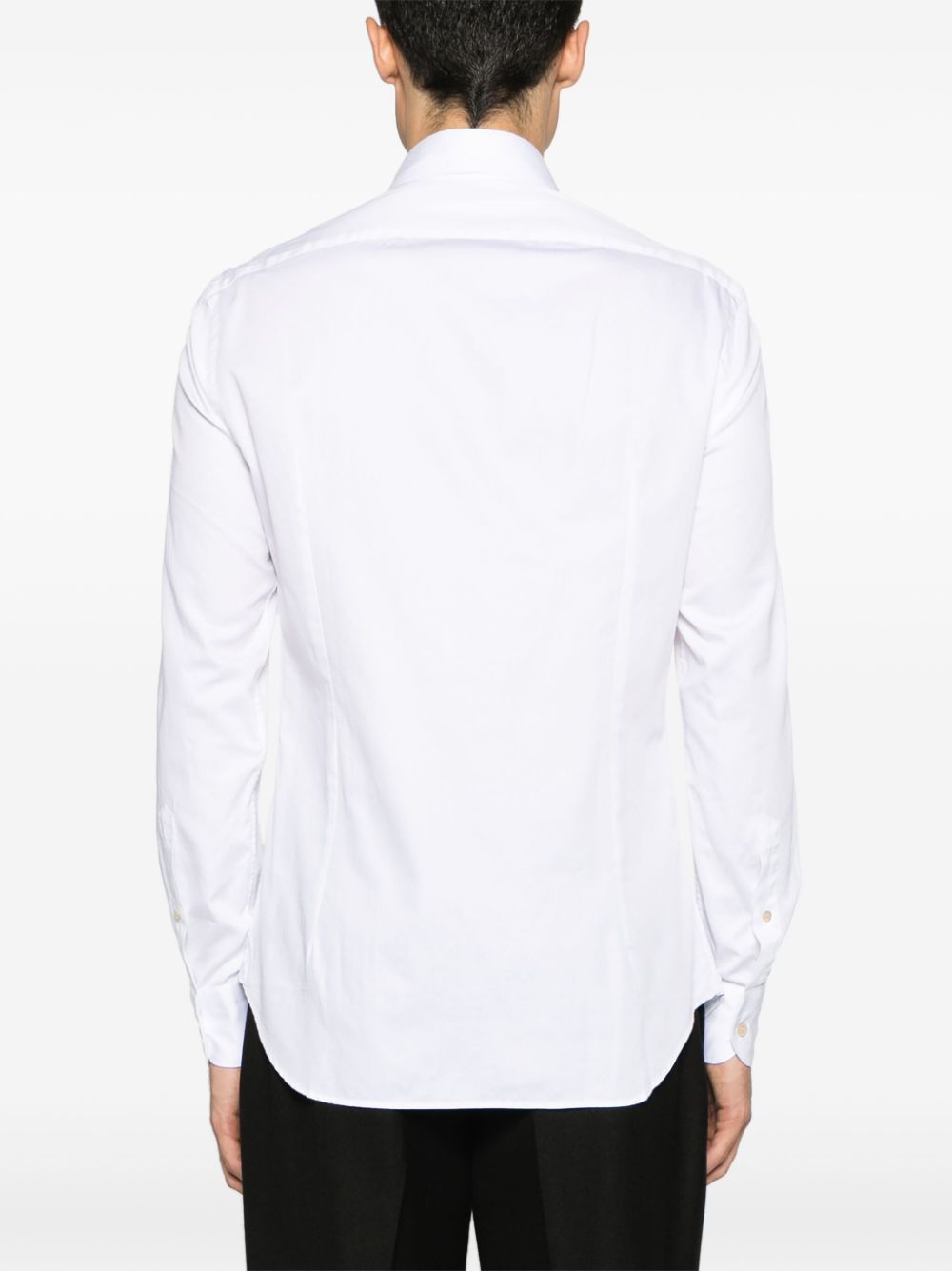 Shop Boglioli Long-sleeve Cotton Shirt In White