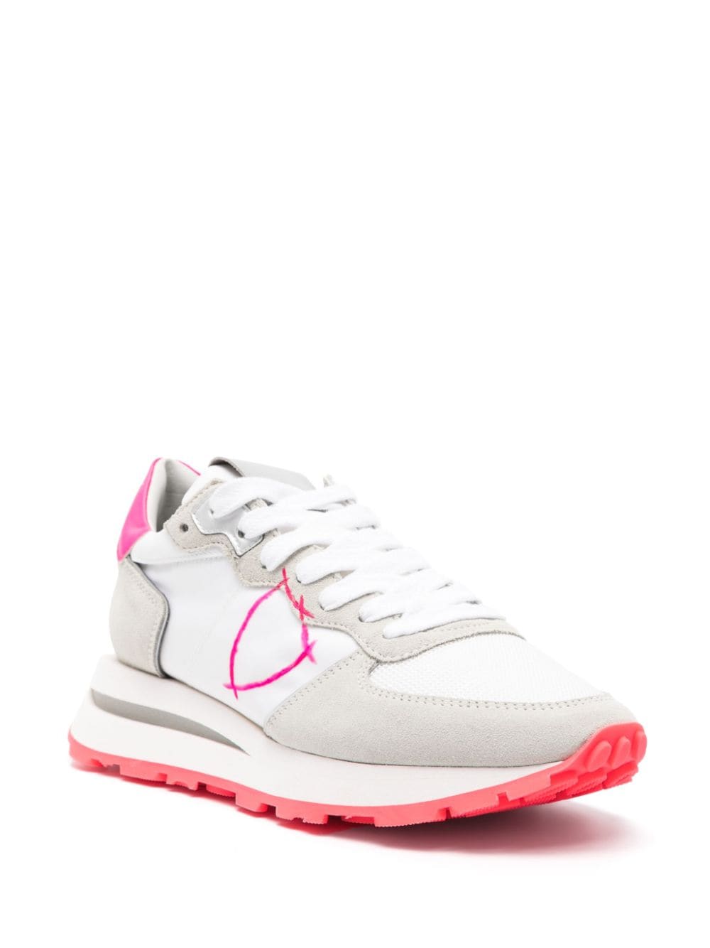 Shop Philippe Model Paris Tropez Haute Lace-up Sneakers In White