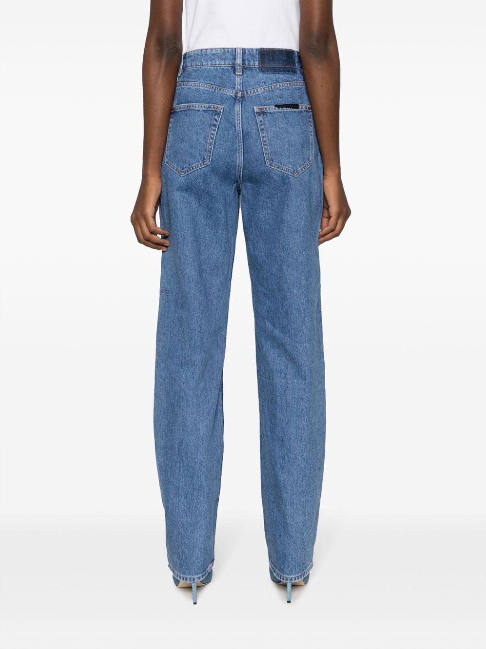 Shop Ksubi Playback Heritage Straight-leg Jeans In Blue