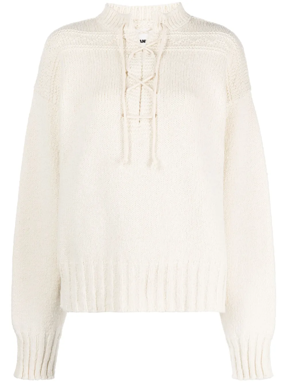 Jil Sander Short laceup crochetknit Jumper Farfetch