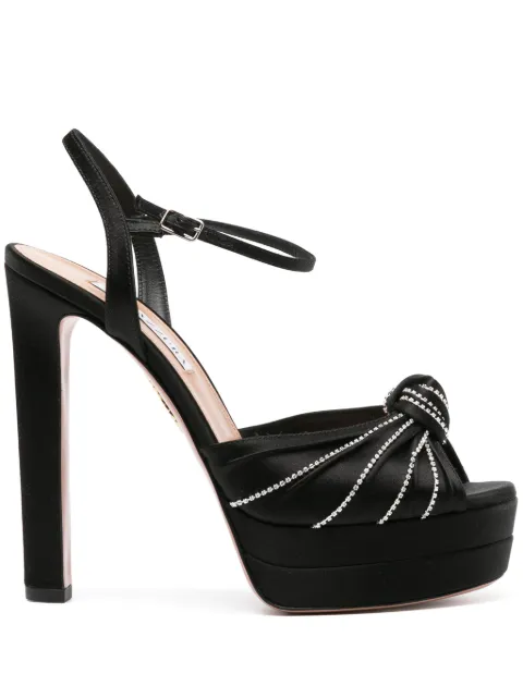 Aquazzura Atelier 140mm crystal-embellished sandals