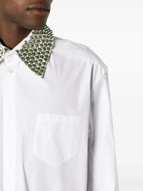 Namacheko crysttal-embellished long-sleeve Shirt | White | FARFETCH