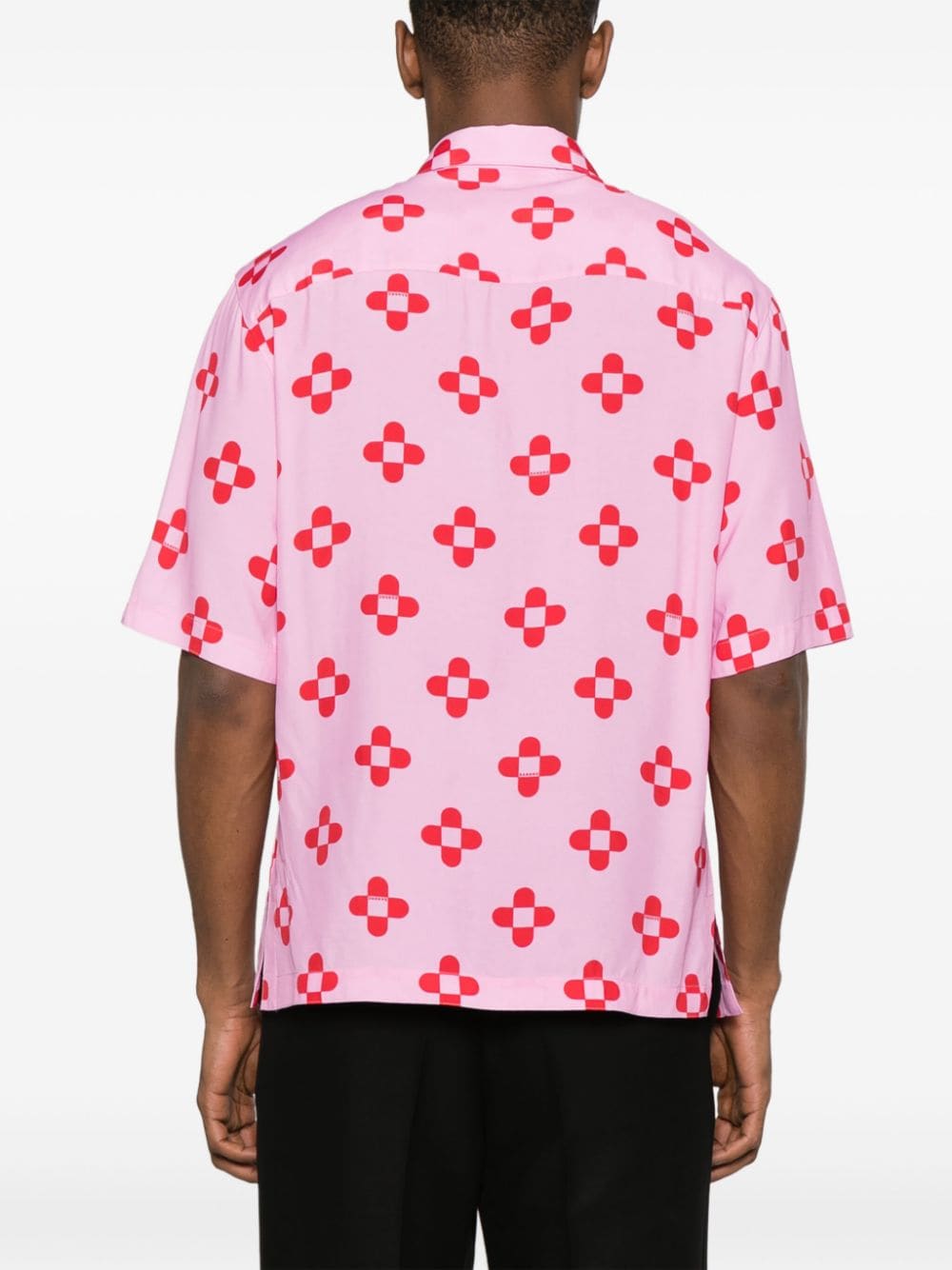 Shop Sandro Floral-print Shirt In Pink