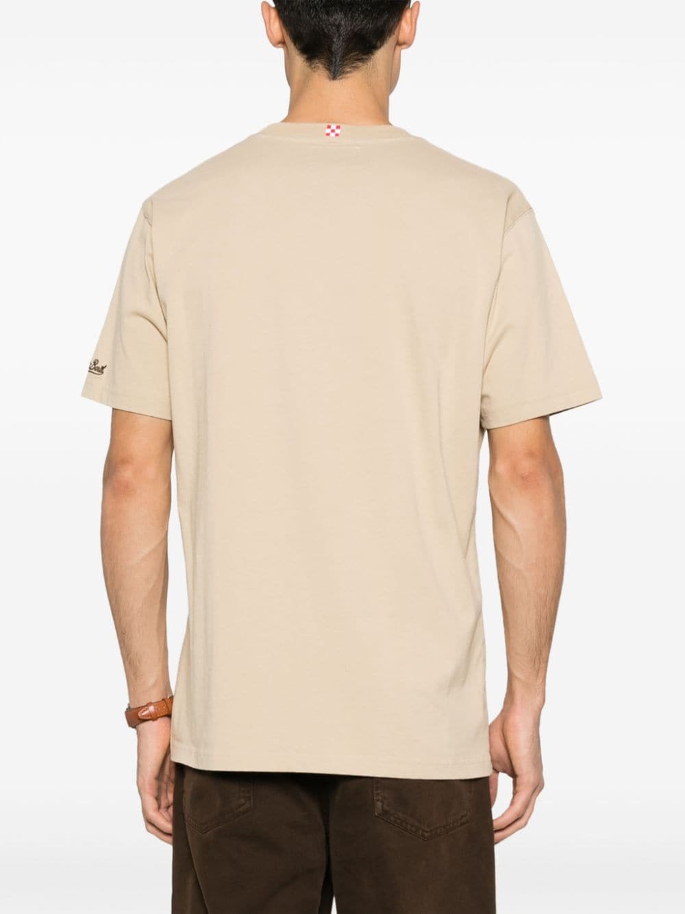 Shop Mc2 Saint Barth Graphic-print Cotton T-shirt In Neutrals