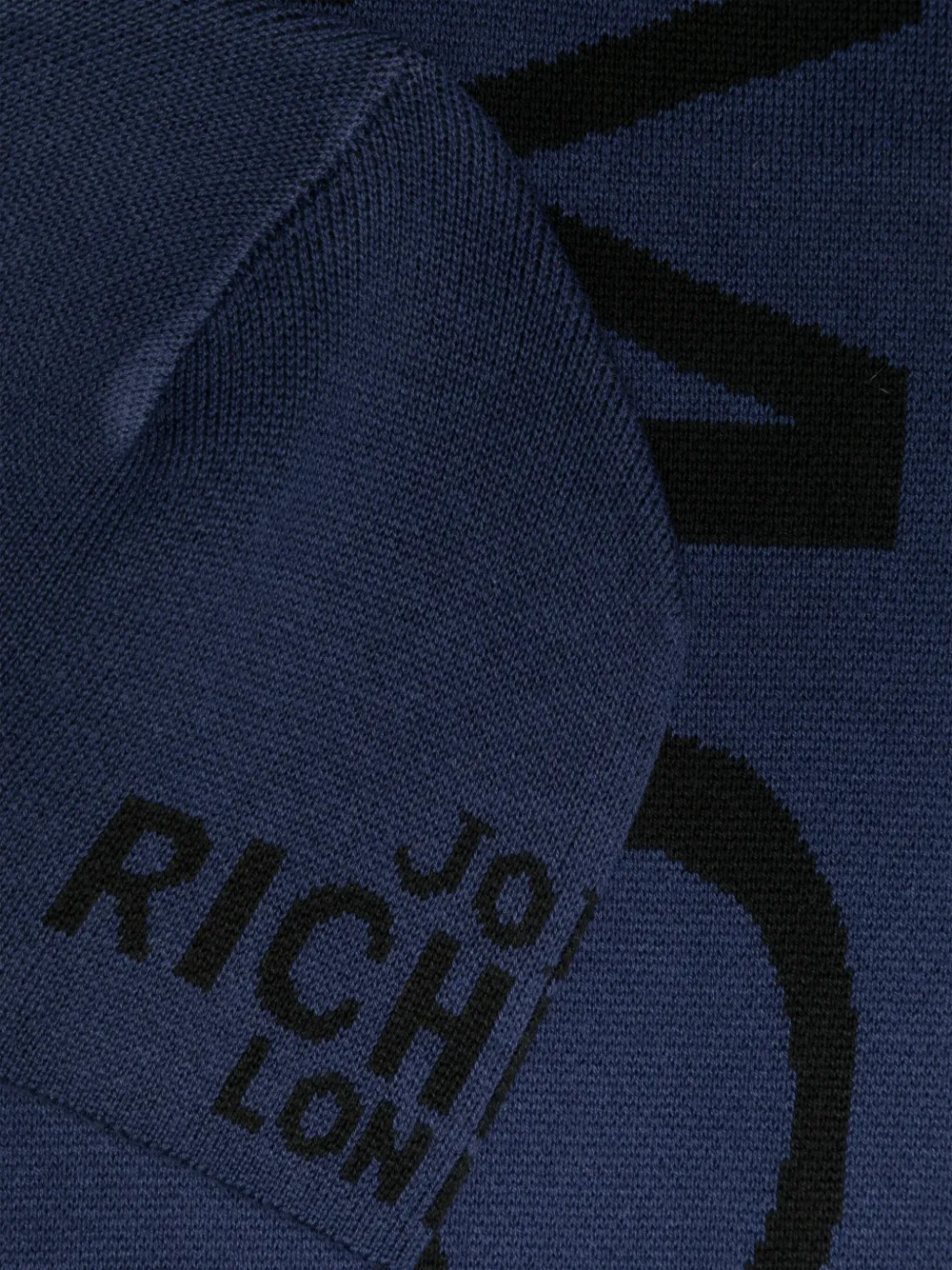 John Richmond Junior logo-print scarf set - Blauw