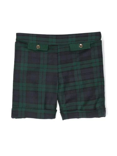 La Stupenderia shorts con pretina elástica y cuadros estampados