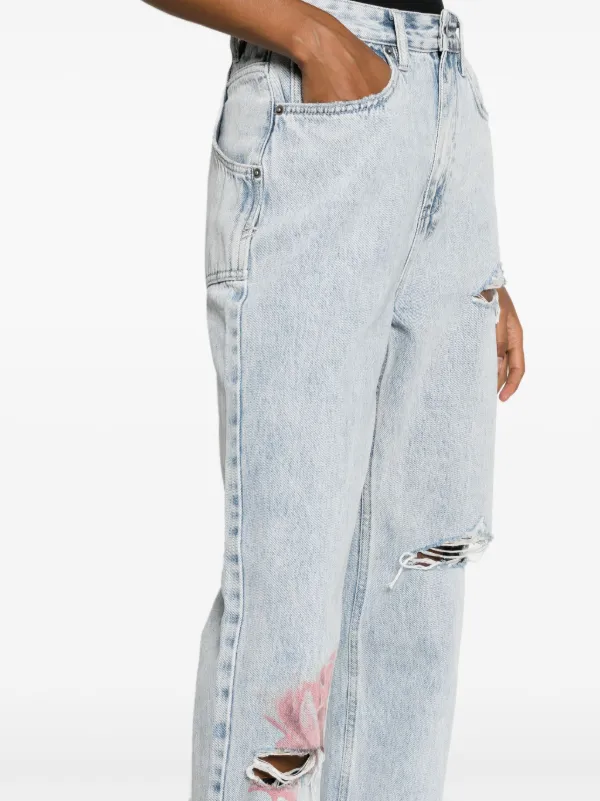 【関税込み】Ksubi グレー Straight Playback ジーンズ Chitch Stagelight Studded Slim Tapered Skinny Jean - Vintage