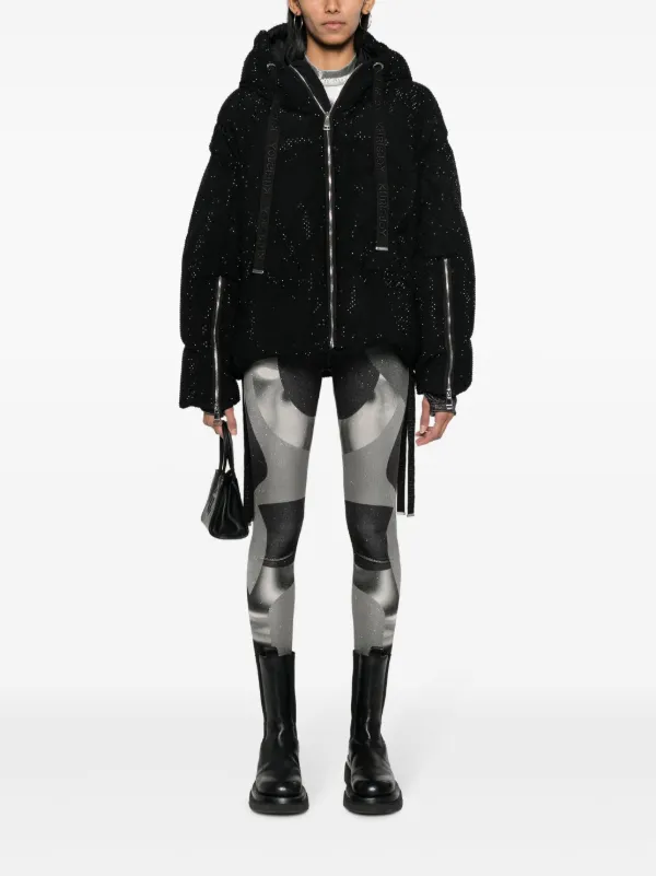 Khrisjoy Iconic rhinestone-embellished Hooded Puffer Jacket