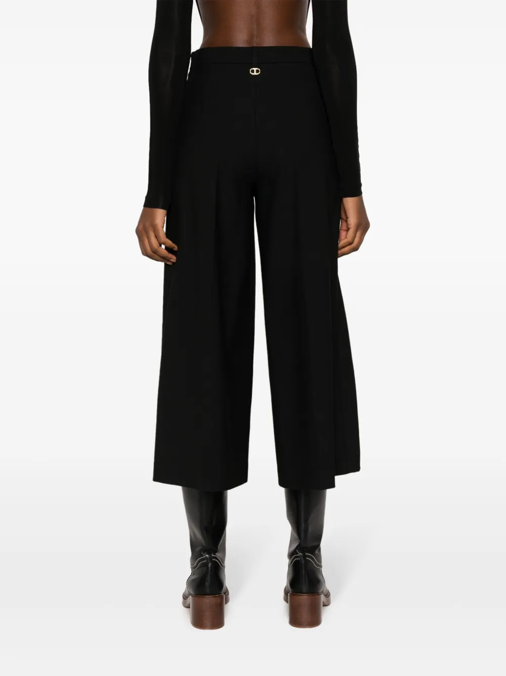 TWINSET High waist broek Zwart