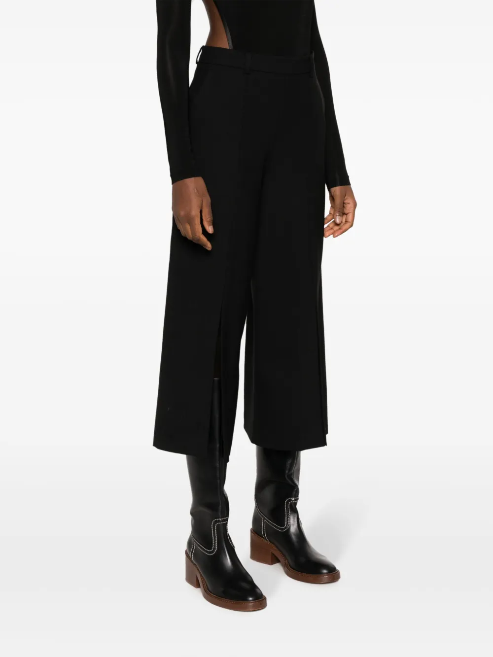 TWINSET High waist broek Zwart