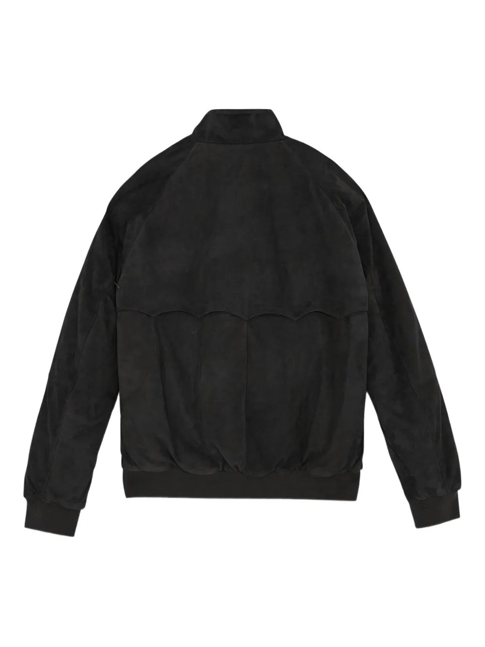 Baracuta Suede Bomber Jacket In Black