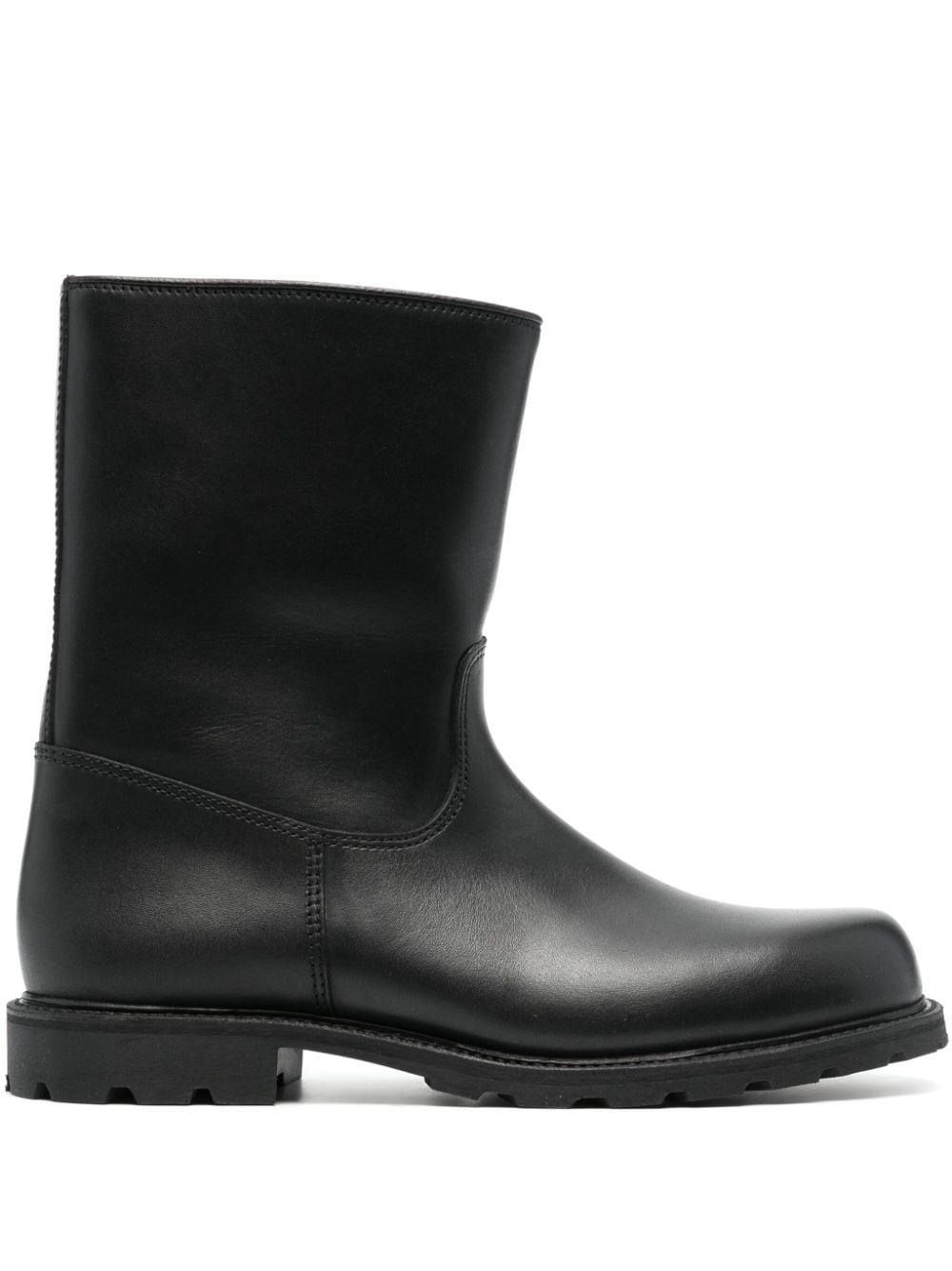 Shop Rier City Leather Boots In Black