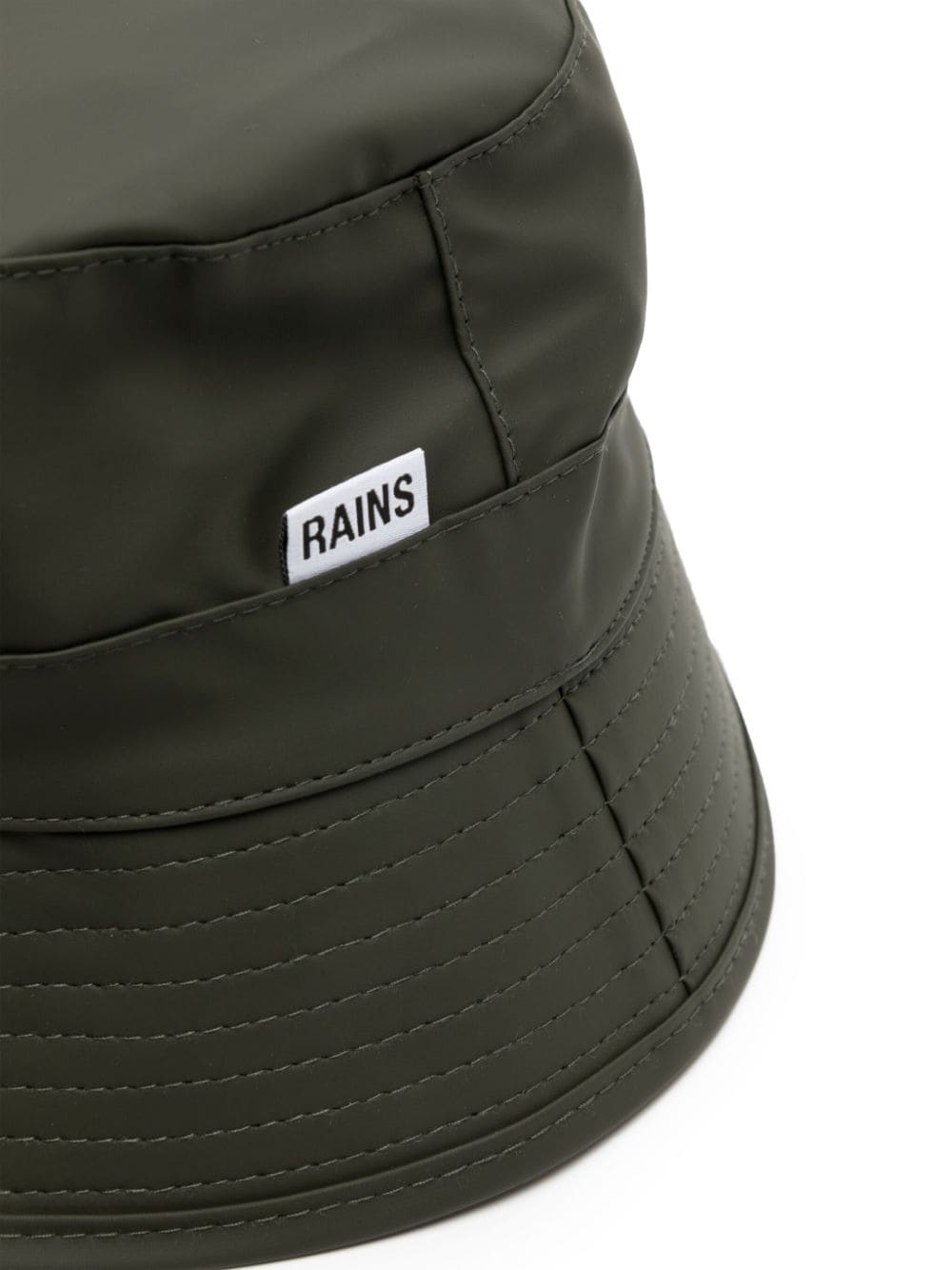 Shop Rains Waterproof Logo-appliqué Bucket Hat In Green