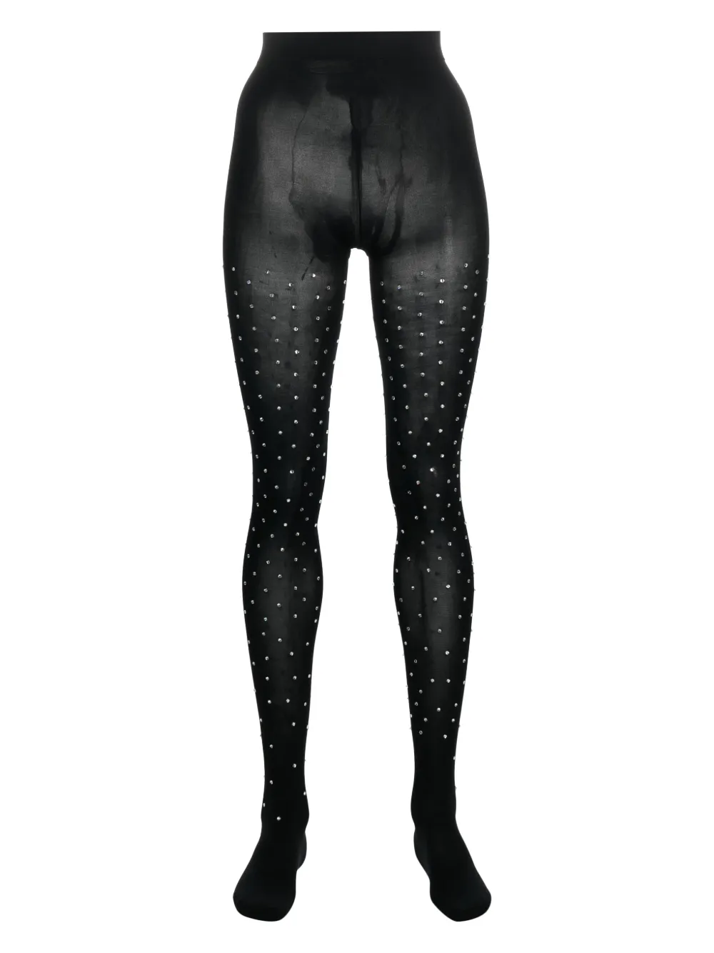 Vivetta Swarovski Crystal-embellished Tights In Black