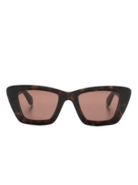 Alaïa rectangle-frame tortoiseshell sunglasses