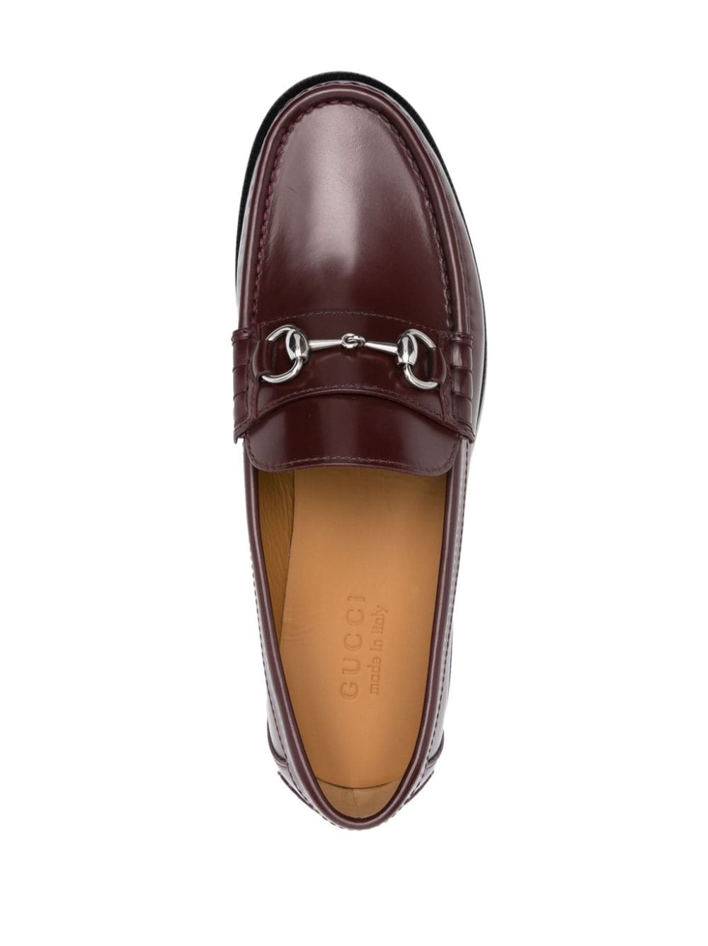 Shop Gucci Horsebit 1953 Leather Loafers In 红色