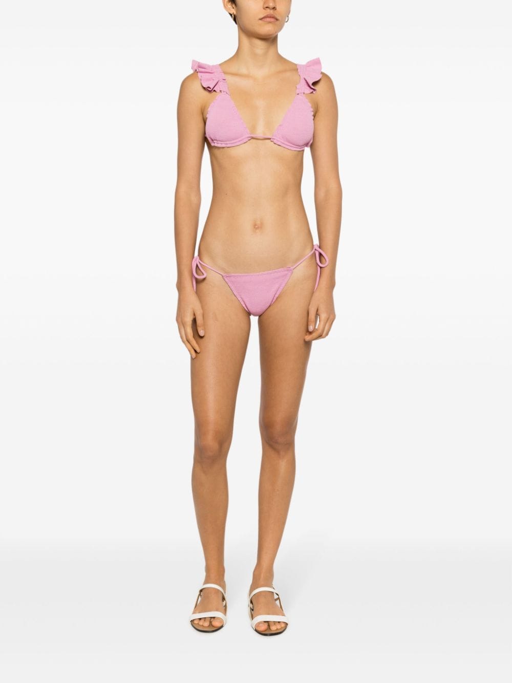 Shop Clube Bossa Laven Ruffled Bikini Top In Pink