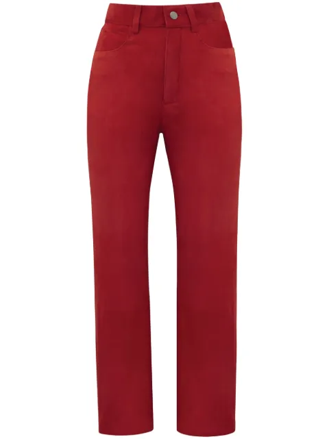 DANCASSAB Amira straight-leg suede trousers