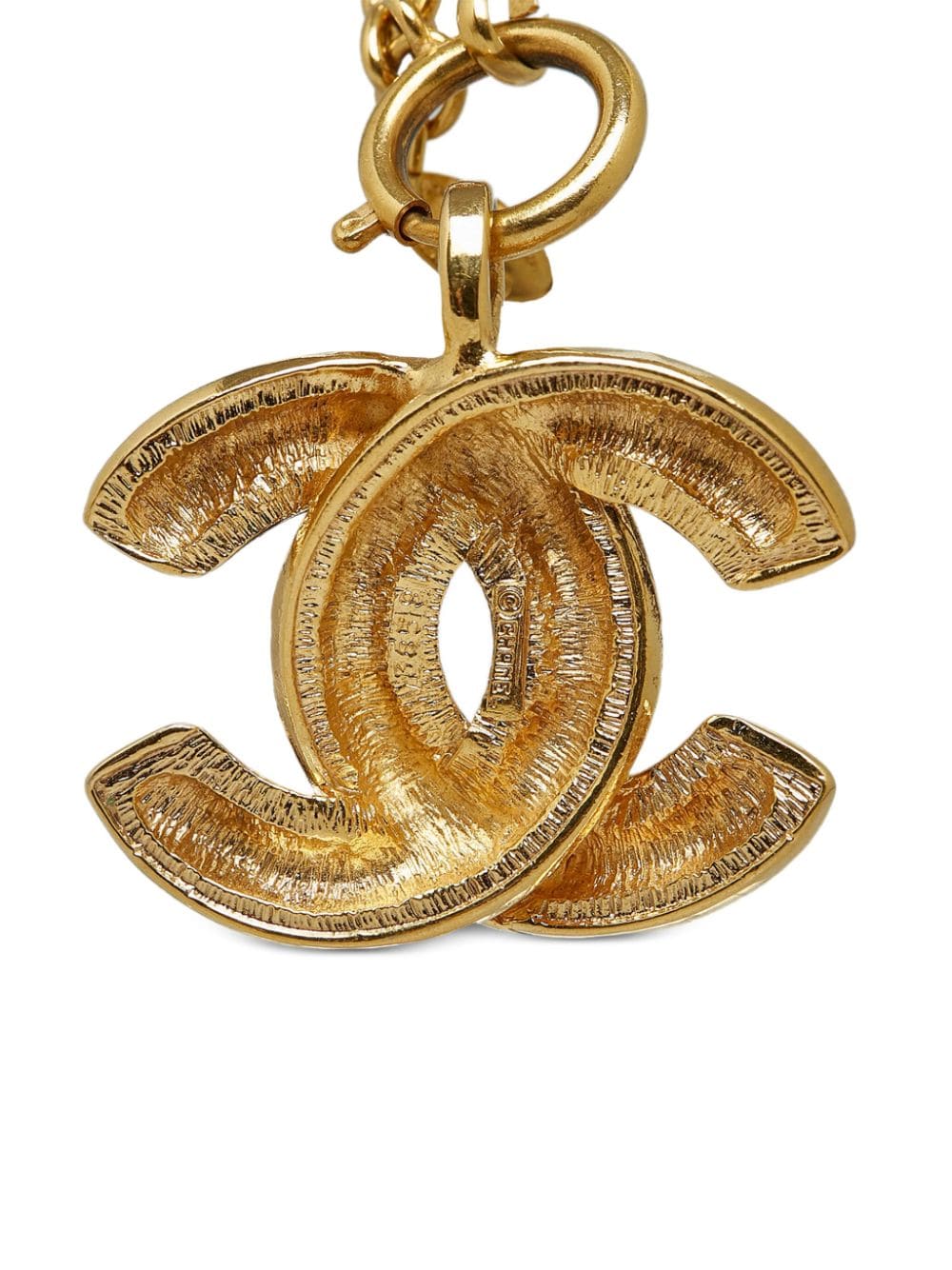 Vintage Jewelry Chanel Quilted Interlocking CC Logo Pendant