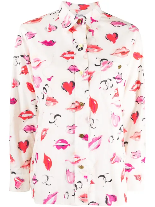 Chemise à imprimé graphique (années 1990-2000) - CHANEL Pre-Owned - Modalova